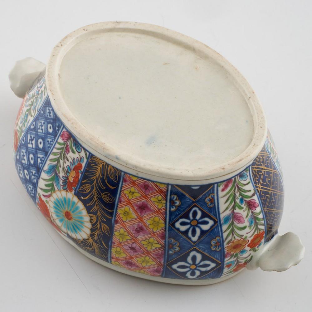 Porcelaine Soupière en porcelaine de Worcester à motif de mosaïque ancienne, vers 1775 en vente
