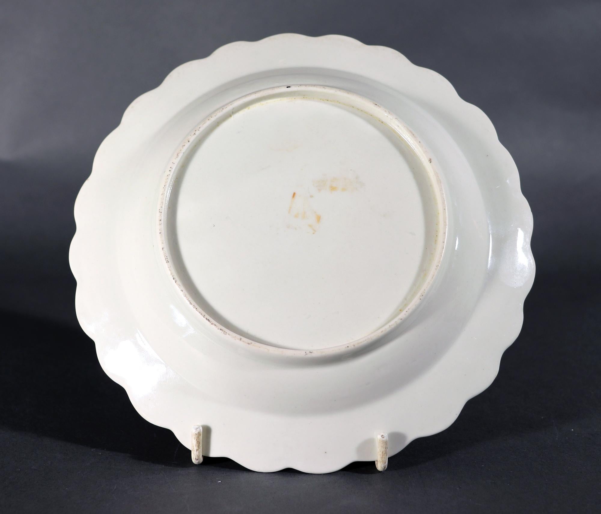 Late 18th Century First Period Worcester Porcelain Phoenix Pattern Dessert Plate