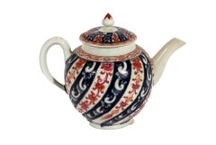 First Period Worcester Porcelain Queen Charlotte Pattern Teapot & Cover C. 1775