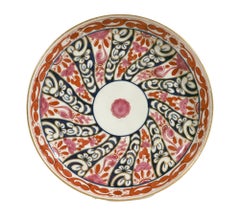 First Period Worcester Porcelain Saucer Dish in Queen Charlotte Pattern