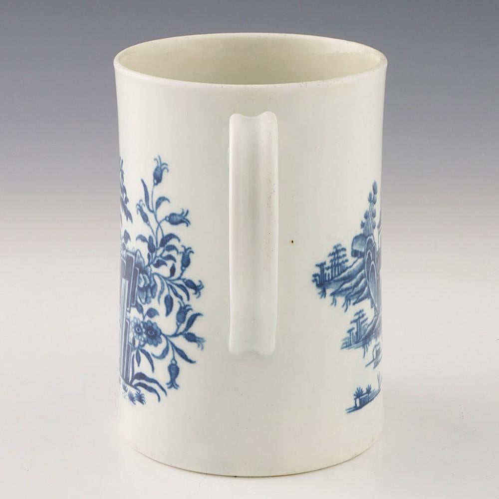 British First Period Worcester Porcelain The Plantation Print Mug c1765