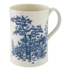Taza de porcelana de Worcester de la primera época La plantación c1765