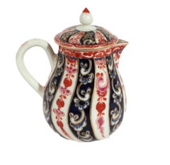 First Period Worcester Queen Charlotte Pattern Covered Milk Jug Circa 1775 This