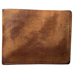 FIRST SETTLEMENT GOODS Brown Distressed Leather Wallet