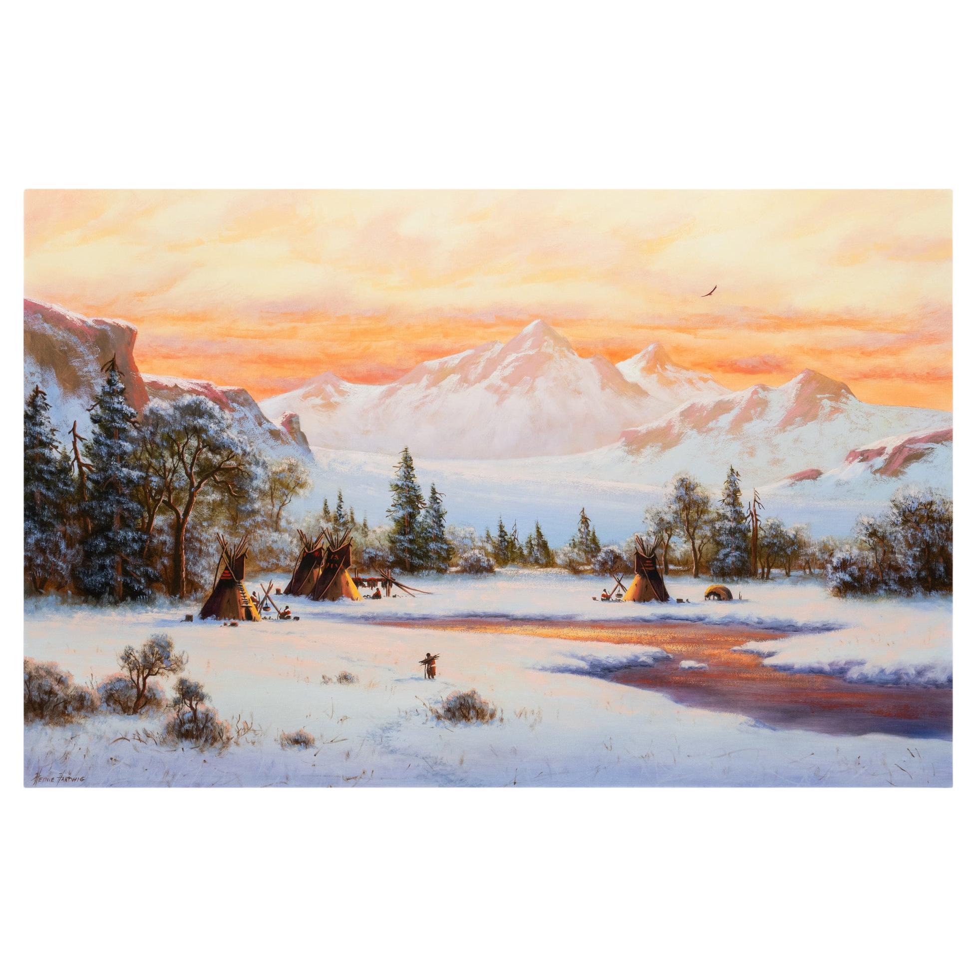 Erster Schnee Original Ölgemälde von Heinie Hartwig