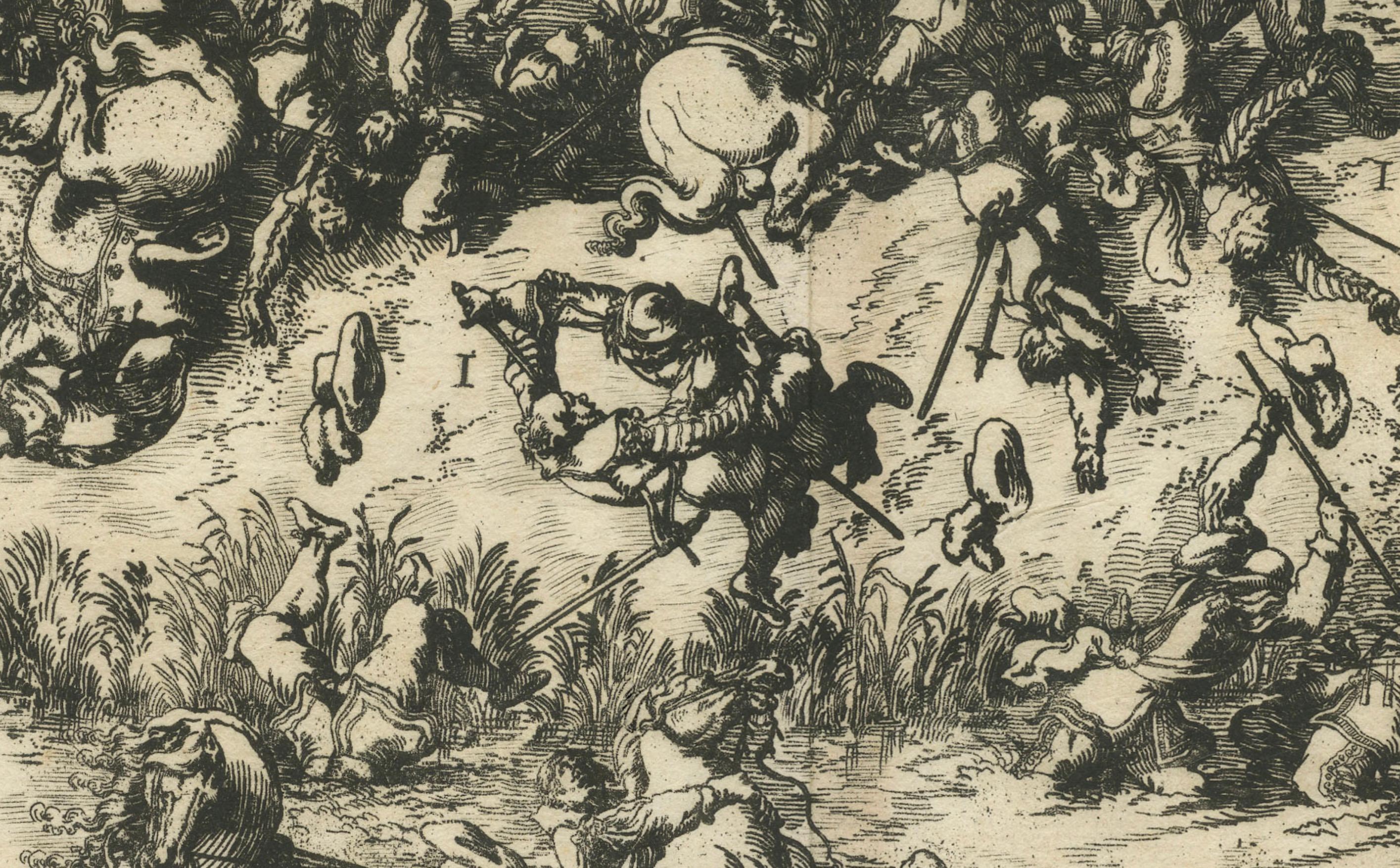 First Sparks of the Eighty Years' War in Oosterweel im Jahr 1567, eingraviert 1632 im Angebot 1