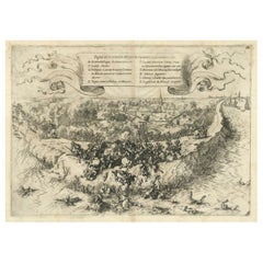 Les premières éclairs de la guerre de huit ans à Oosterweel en 1567, gravée en 1632