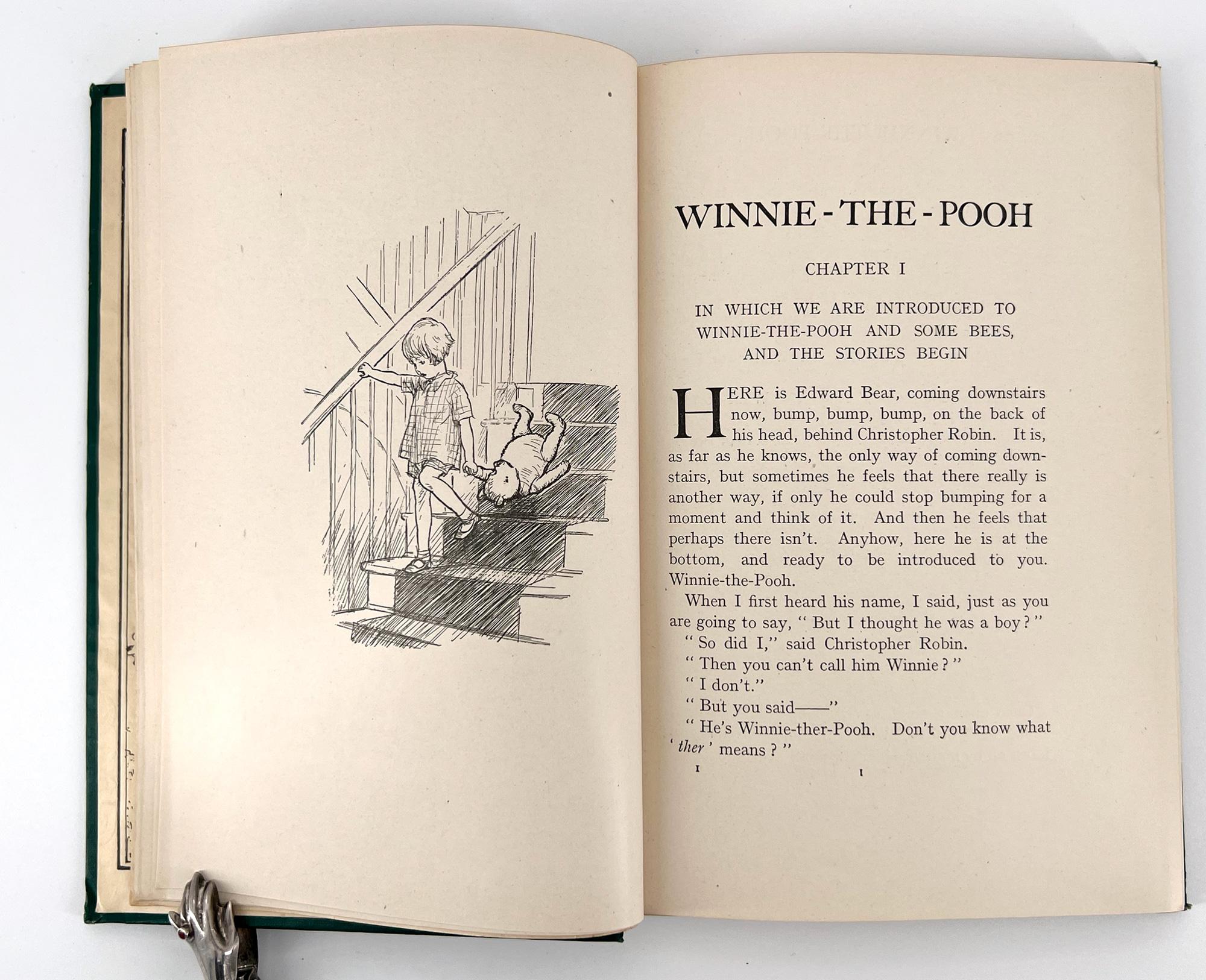 English First Trade Edition of Winnie-the-Pooh signed by Author & Illustrator, with Orig For Sale