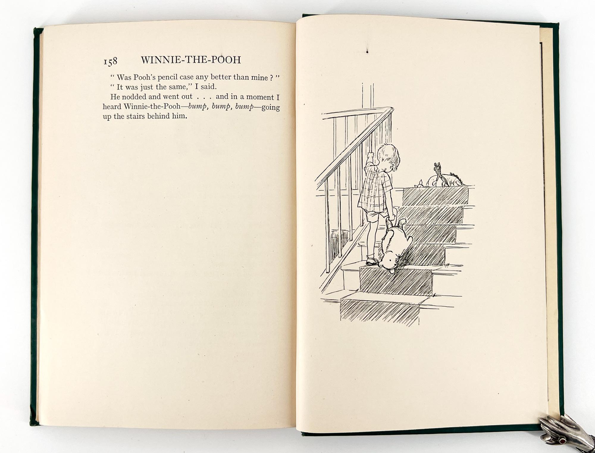 Paper First Trade Edition of Winnie-the-Pooh signed by Author & Illustrator, with Orig For Sale