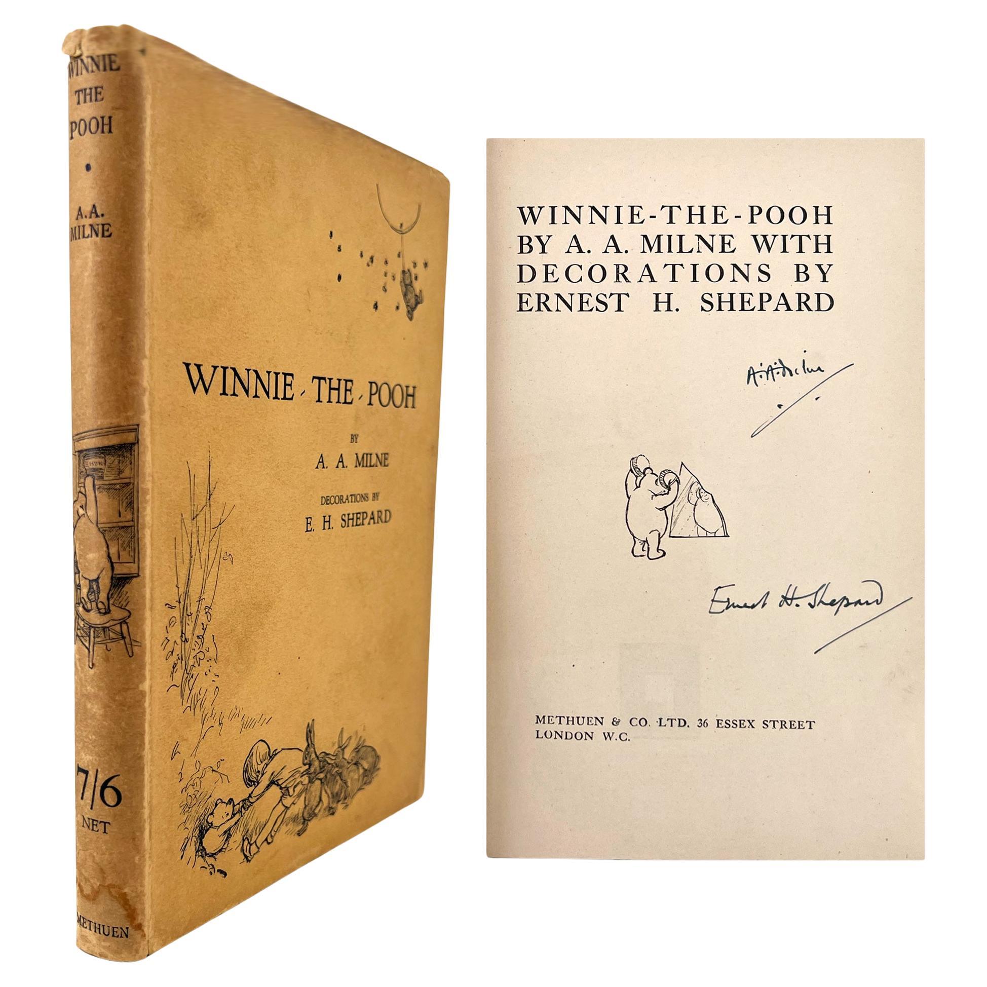 Primera edición comercial de Winnie-the-Pooh firmada por el autor y el ilustrador, con Orig.