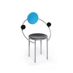 Primera Silla de Madera y Metal, de Michele De Lucchi para la Colección Memphis Milano