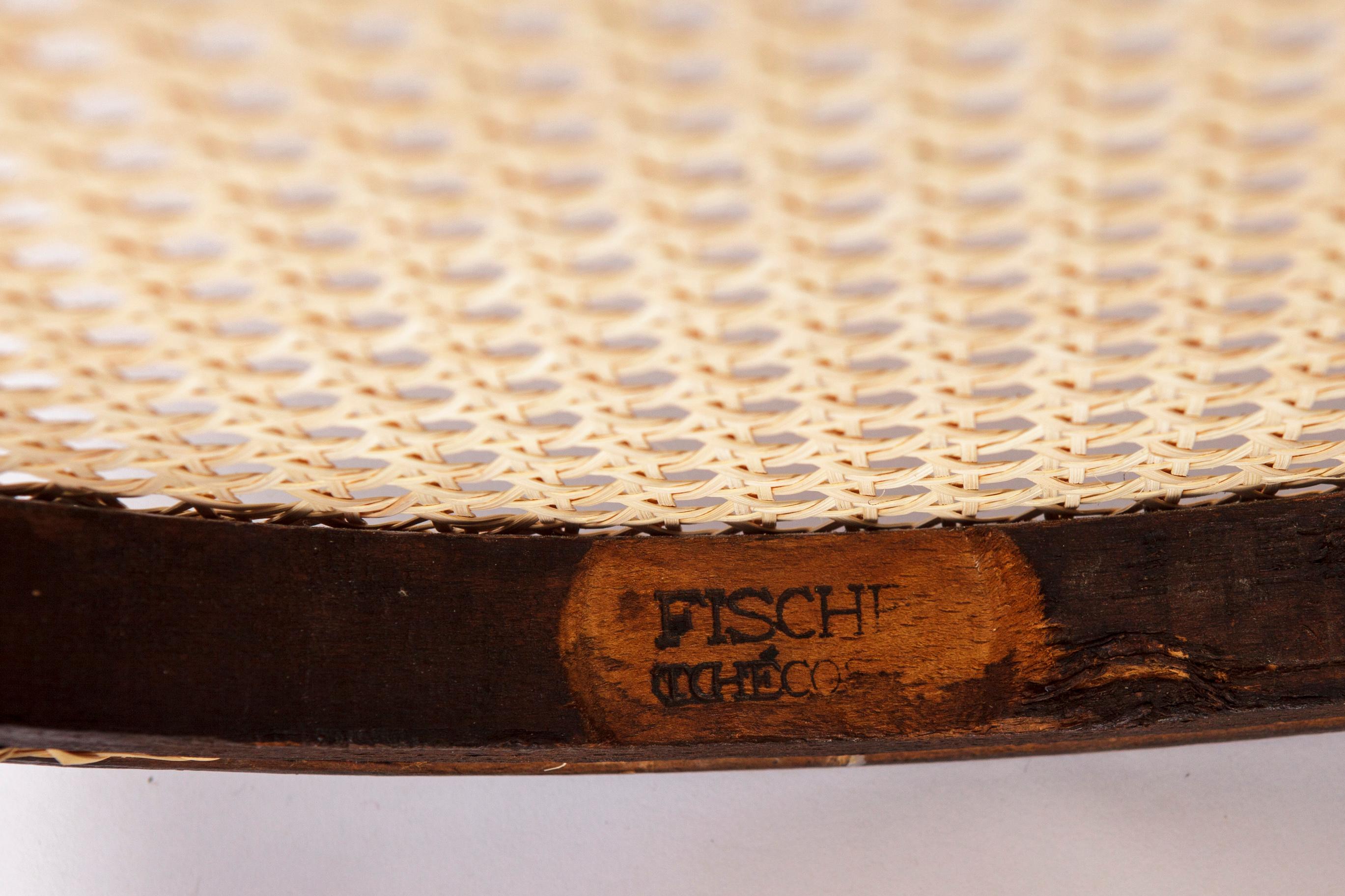 Fischel Bentwood Chair – Early 20th Century Thonet Style, Beechwood Frame For Sale 4