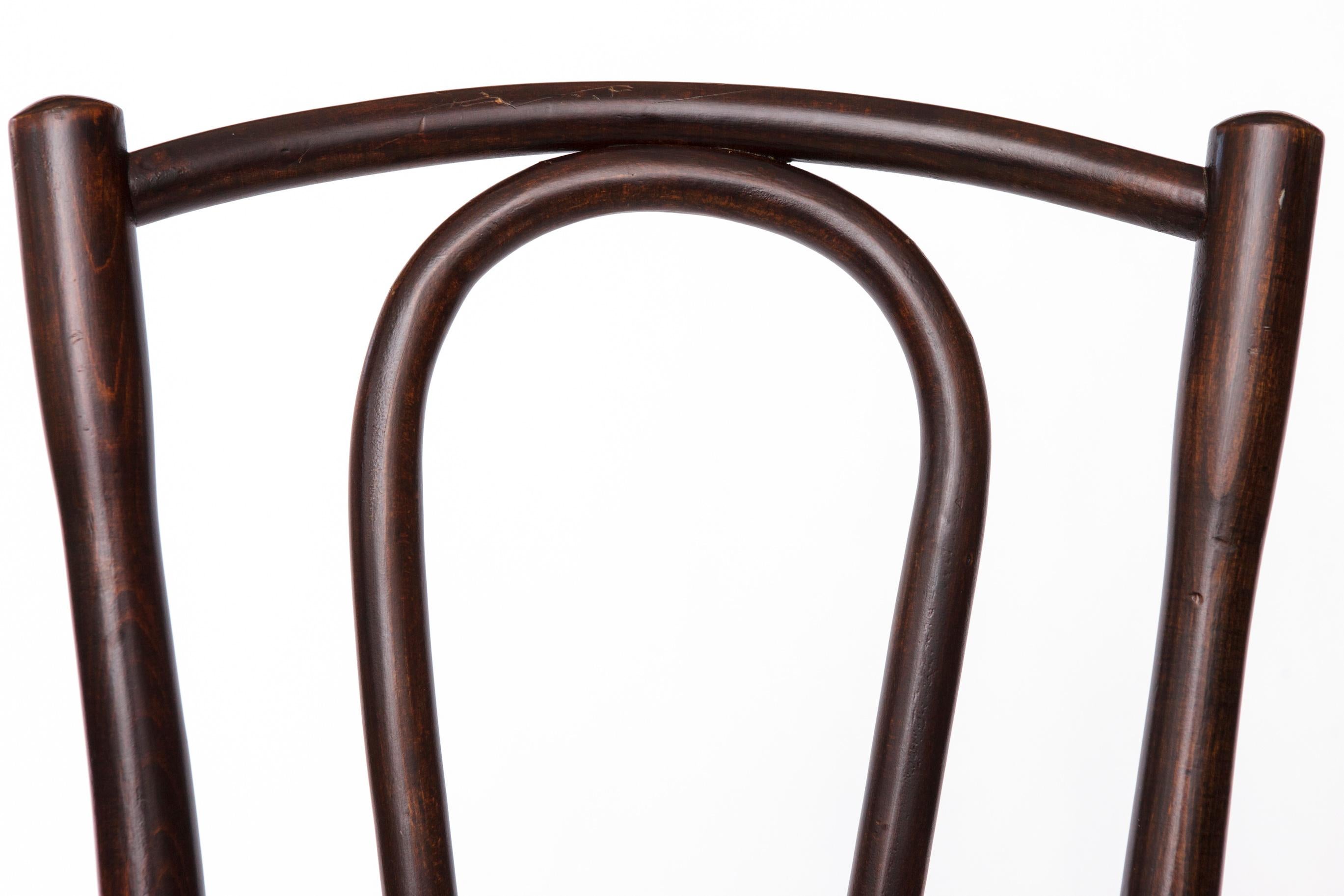 Fischel Bentwood Chair – Early 20th Century Thonet Style, Beechwood Frame For Sale 3
