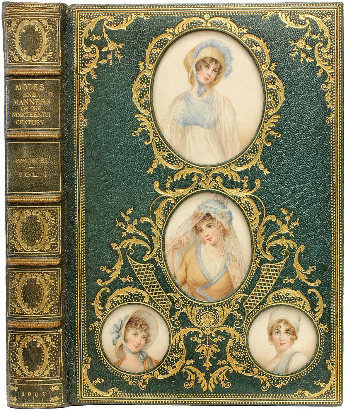 AUTEUR : FISCHEL, Oskar & Max Von Boehn, (A&M - traducteur). 

TITRE : Modes et manières du dix-neuvième siècle tels qu'ils sont représentés dans les tableaux et les gravures de l'époque.

ÉDITEUR : Londres : J. M. Dent & Co., 1909.

DESCRIPTION :