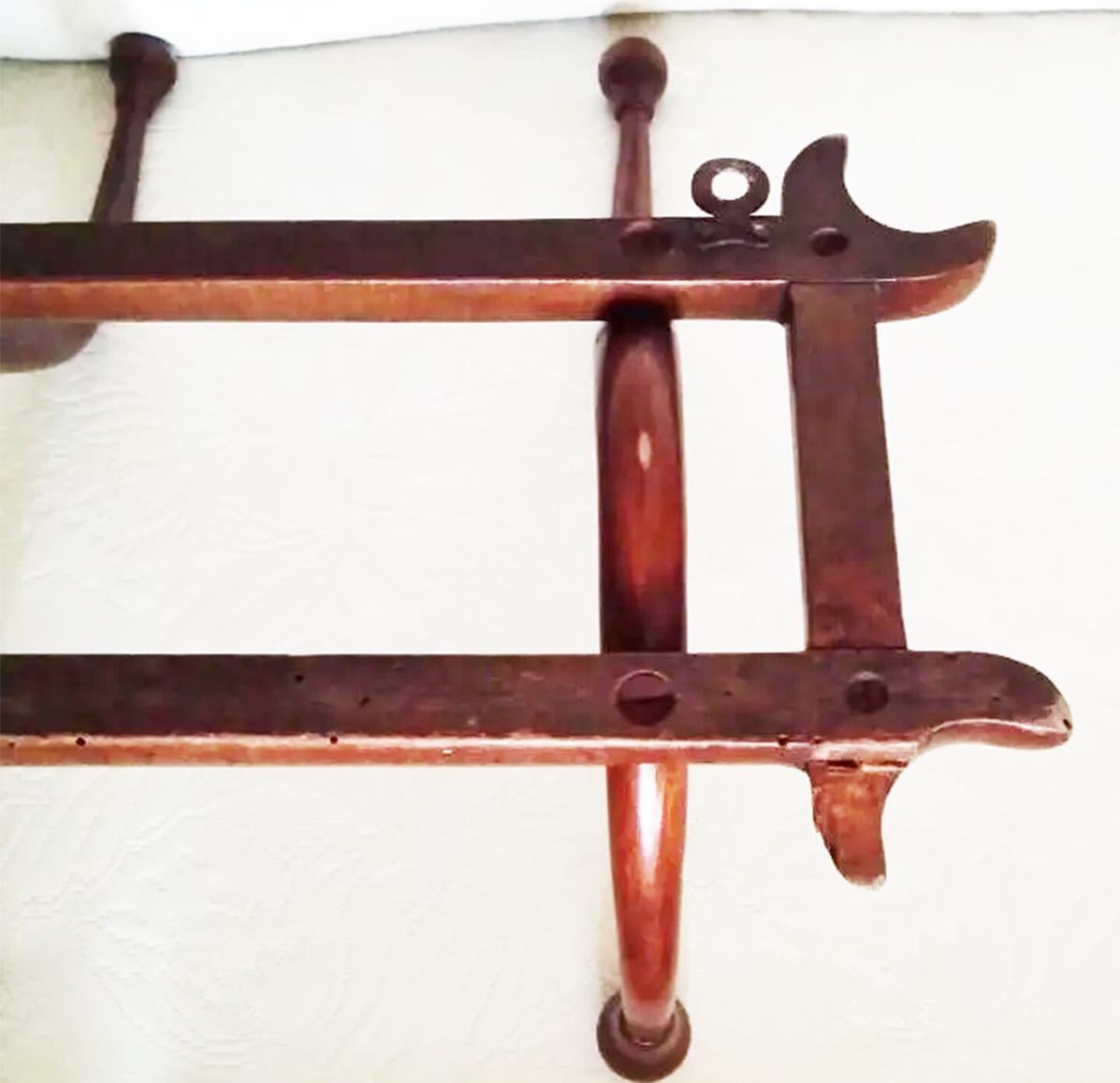 Bentwood Fischel Nr 1  Thonet Hanger Bar  Coat Rack Whit 6 Coat and Hats Hangers For Sale