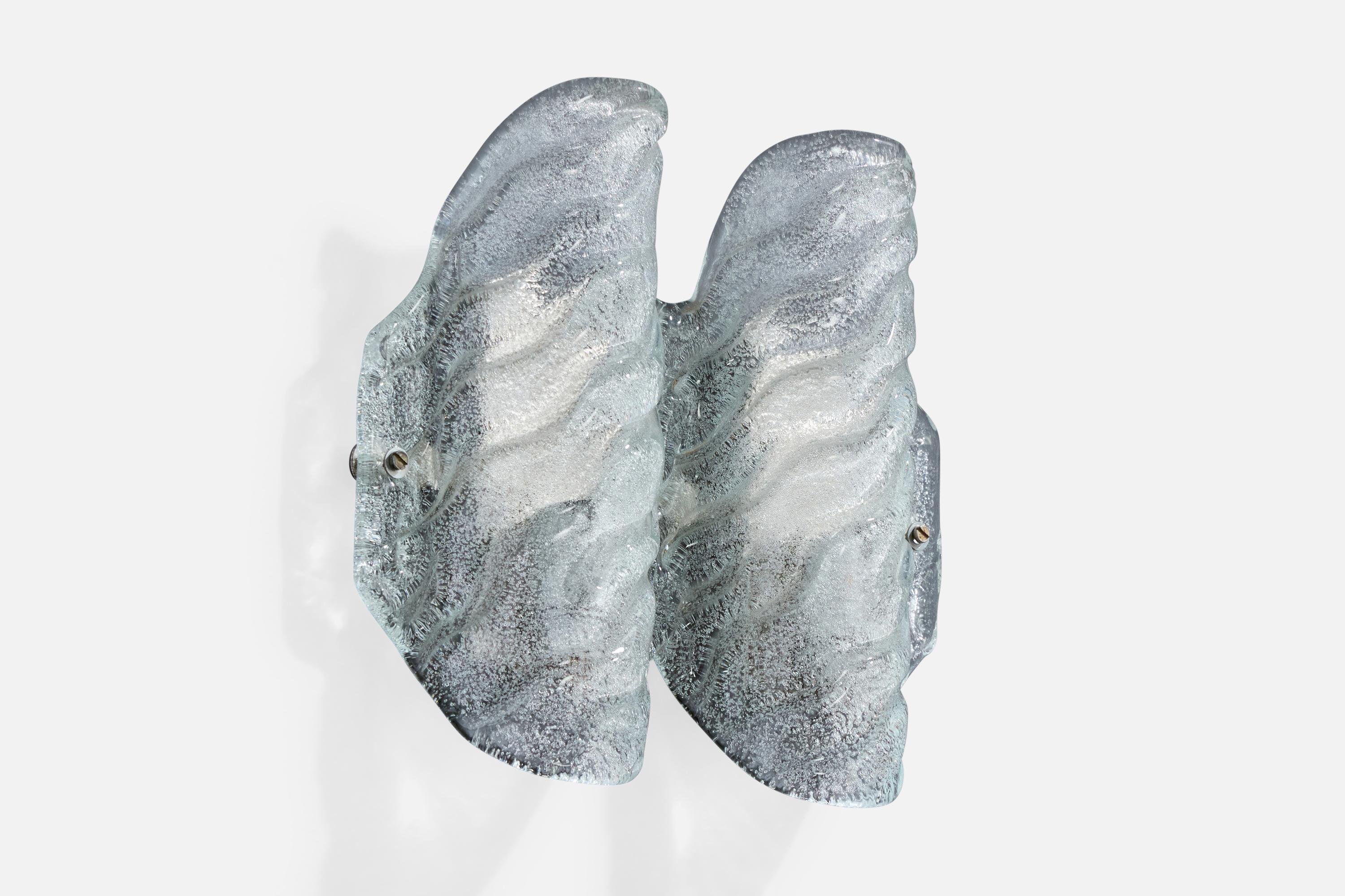 Fischer Leuchten, Aplique, Vidrio, Metal, Alemania, Década de 1960 Alemán en venta