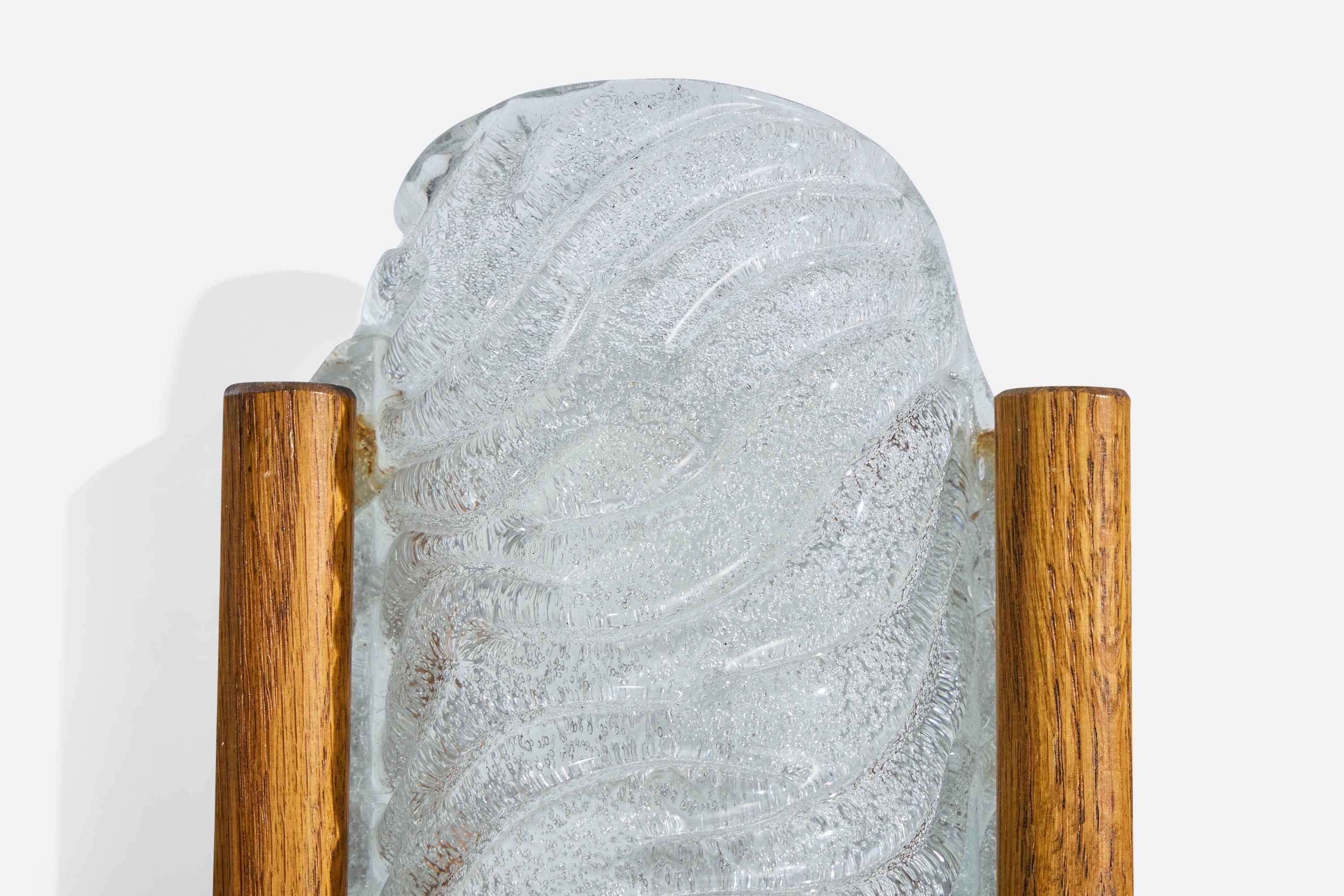 Fischer Leuchten, Appliques, Verre, Oak, Allemagne, années 1960 en vente 1