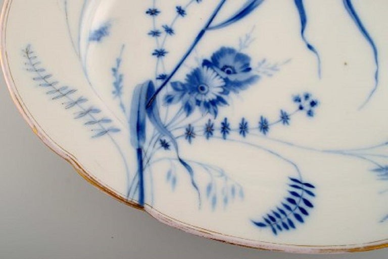 Fischer and Mieg, Pirkenhammer, Large Antique Dish in Hand Painted  Porcelain For Sale at 1stDibs