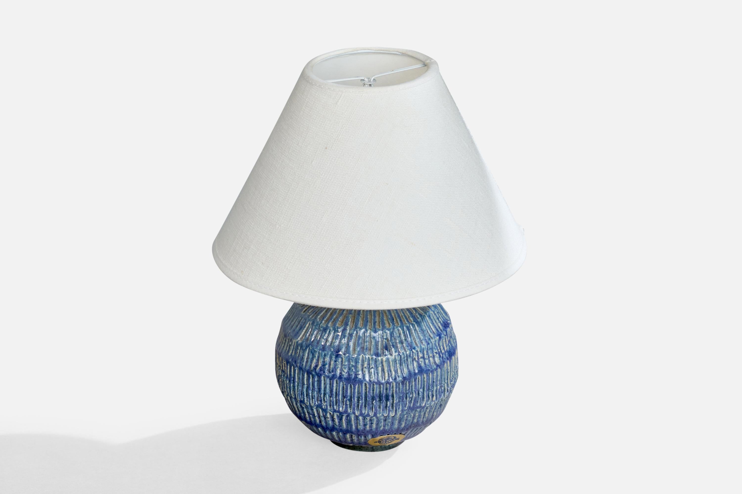 Suédois Fischer Stengods, lampe de bureau, grès, Suède, années 1960 en vente