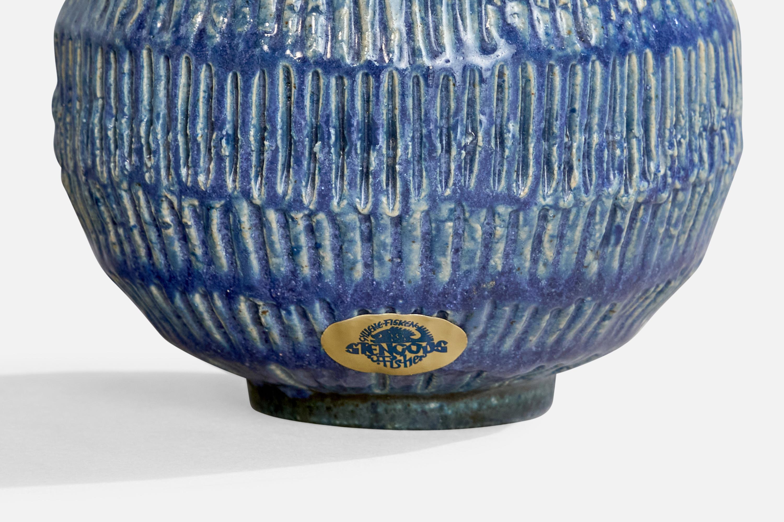 Grès Fischer Stengods, lampe de bureau, grès, Suède, années 1960 en vente