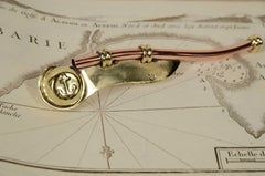 Fischietto del nostromo in ottone e rame manifattura inglese degli anni trenta.