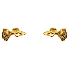 Fish 18 Karat Yellow Gold Earrings