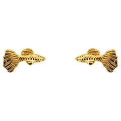 Fish 18 Karat Yellow Gold Earrings