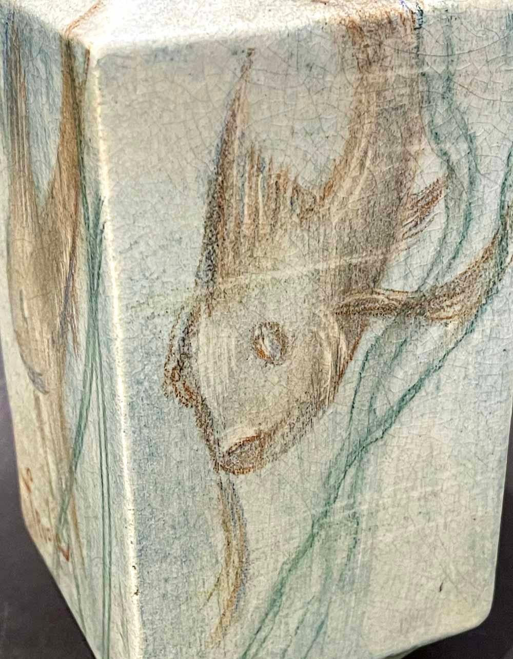 Vase Art déco unique de Fevola pour Lachenal, années 1920 Bon état - En vente à Philadelphia, PA