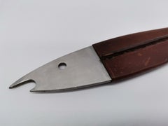 Fish Bottle Opener, Metal and Leather, Carl Auböck Vienna, Austria
