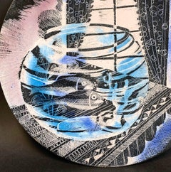 "Fish Bowl by the Window", Early and Important Footed Enamel Bowl by Winter