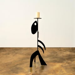 Fish Candleholder in Black Powder Coat