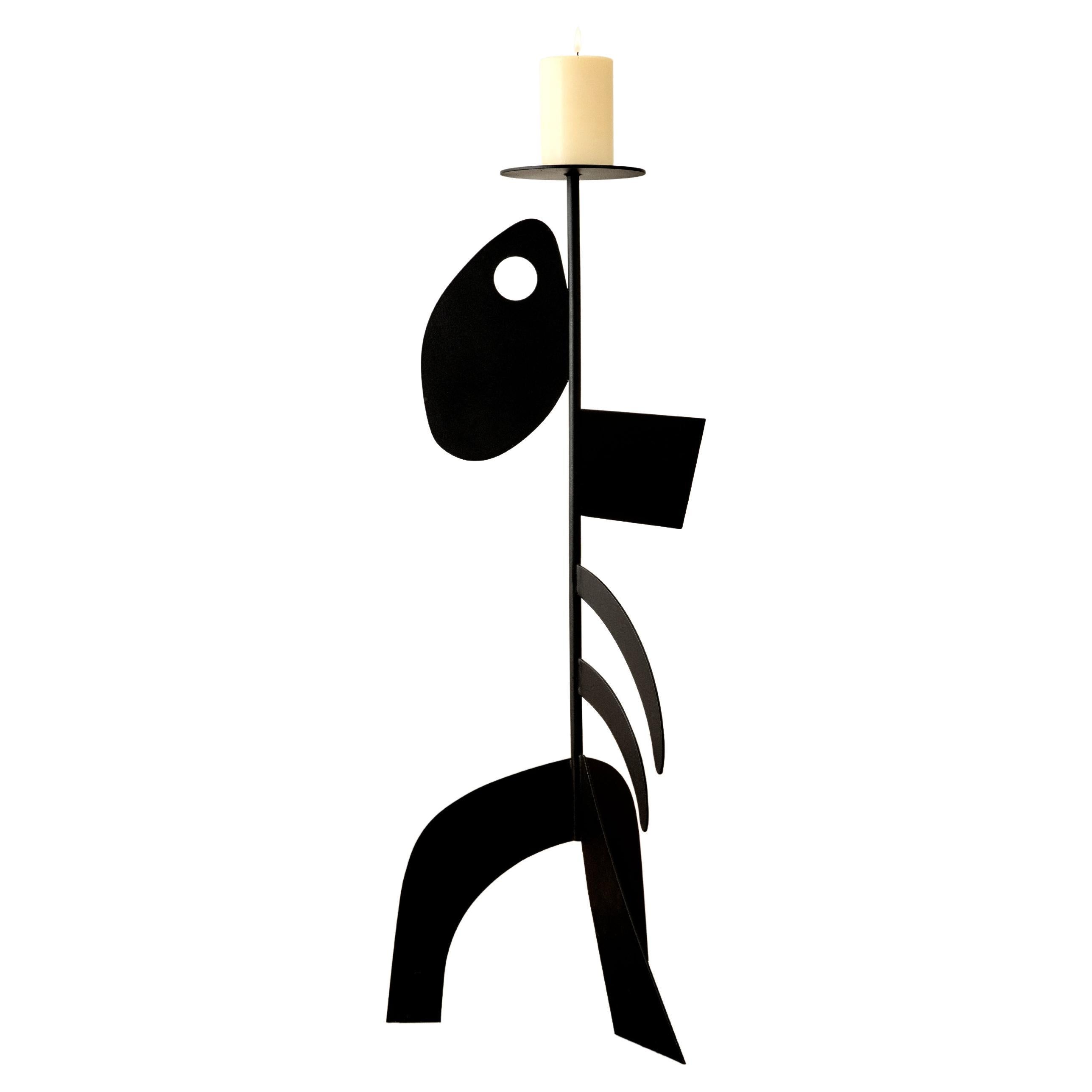 Fish Candleholder in Black Powder Coat For Sale