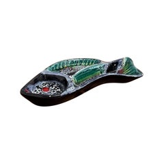 Keramik-Vide-Poche / Schale „Fish“ aus Vallauris, 1950er–1960er Jahre