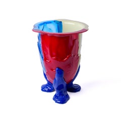 Fish Design Gaetano Pesce Amazonia L Vaso in resina, Blu, Bordeaux, Greene & Greene