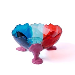 Fish Design Gaetano Pesce Big Collina Vase L Dark Ruby, Aqua, Emerald, Mauve