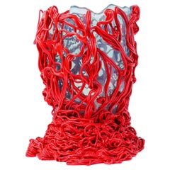 Fish Design Gaetano Pesce Spaghetti Spezial Vase Weichkunststoff Rot Blau