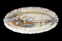 Fish Dish Painted by Painted by Froment-Richard Creil & Montereau "Le Parisien"