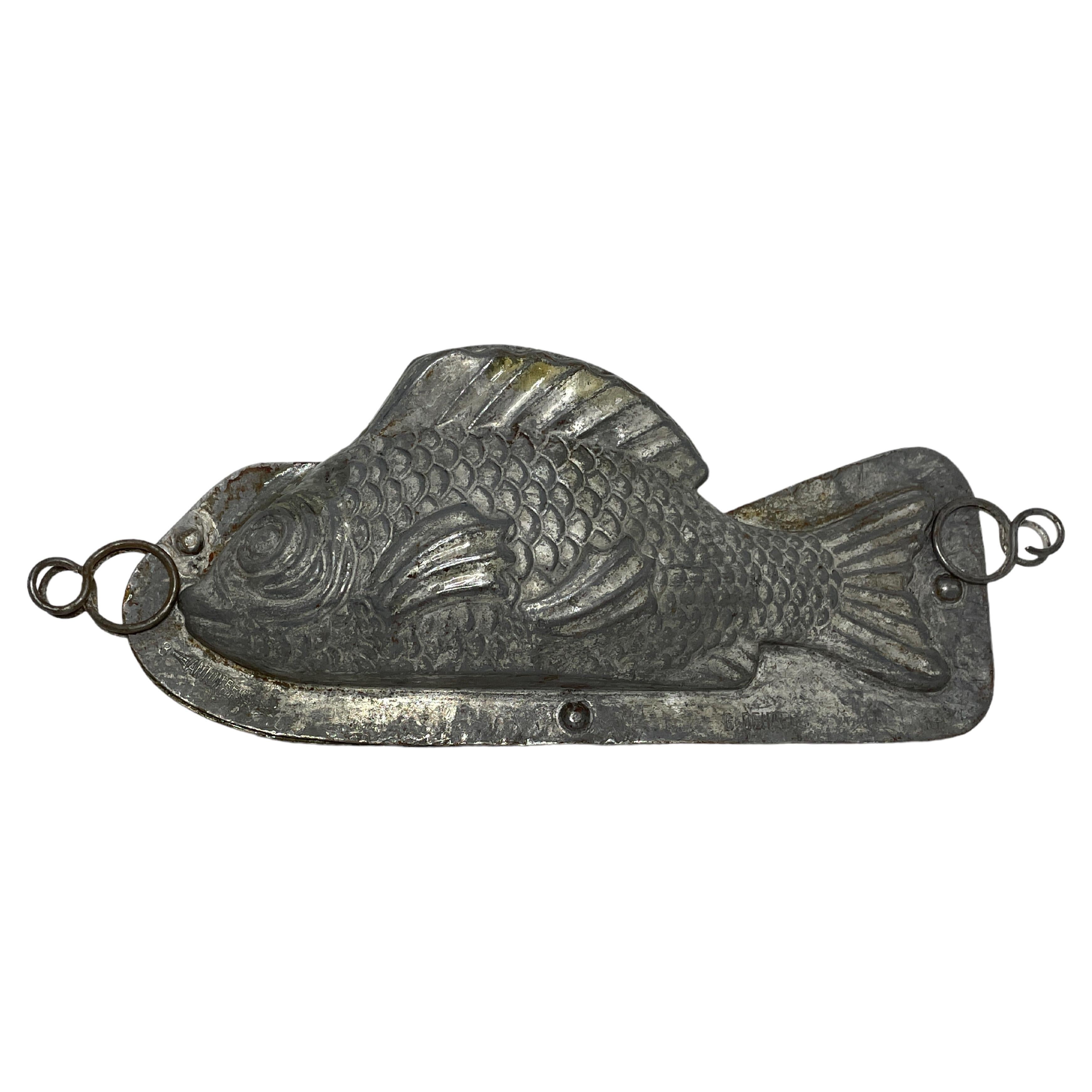 Fish Dolphin Chocolate Mold Antique 1890s, Anton Reiche, Dresden, Germany