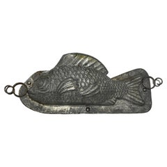 Fish Dolphin Chocolate Mold Used 1890s, Anton Reiche, Dresden, Germany
