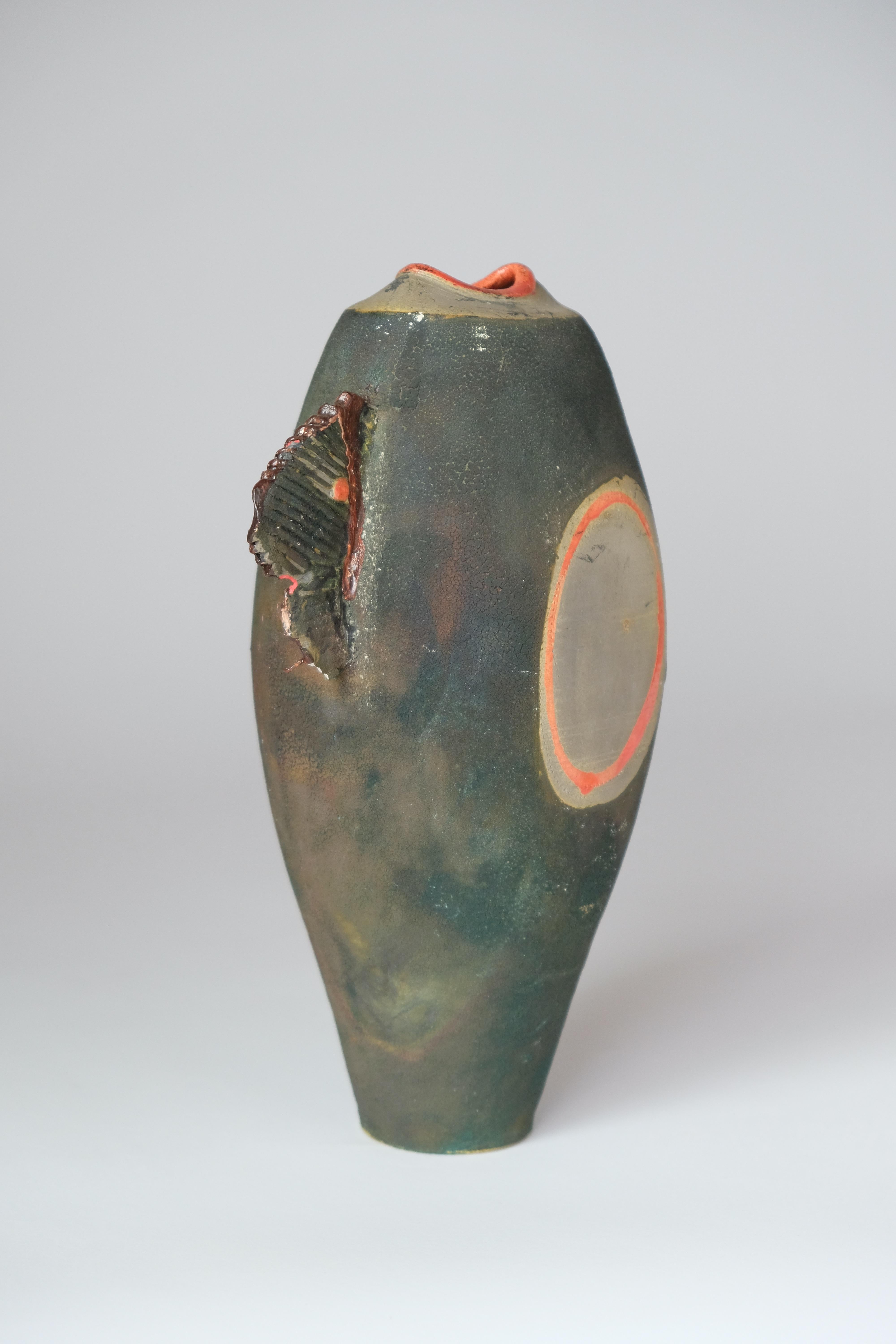 Fish Fin Vase Raku Glaze For Sale 2