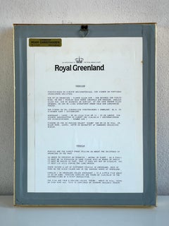 Fish fossil in golden frame from Disco Island, Godthåb fjord in Greenland 50mill