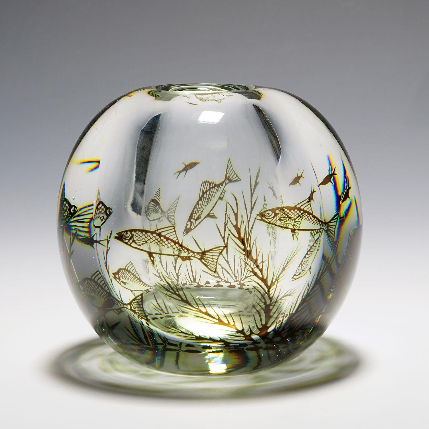 fish vase glass