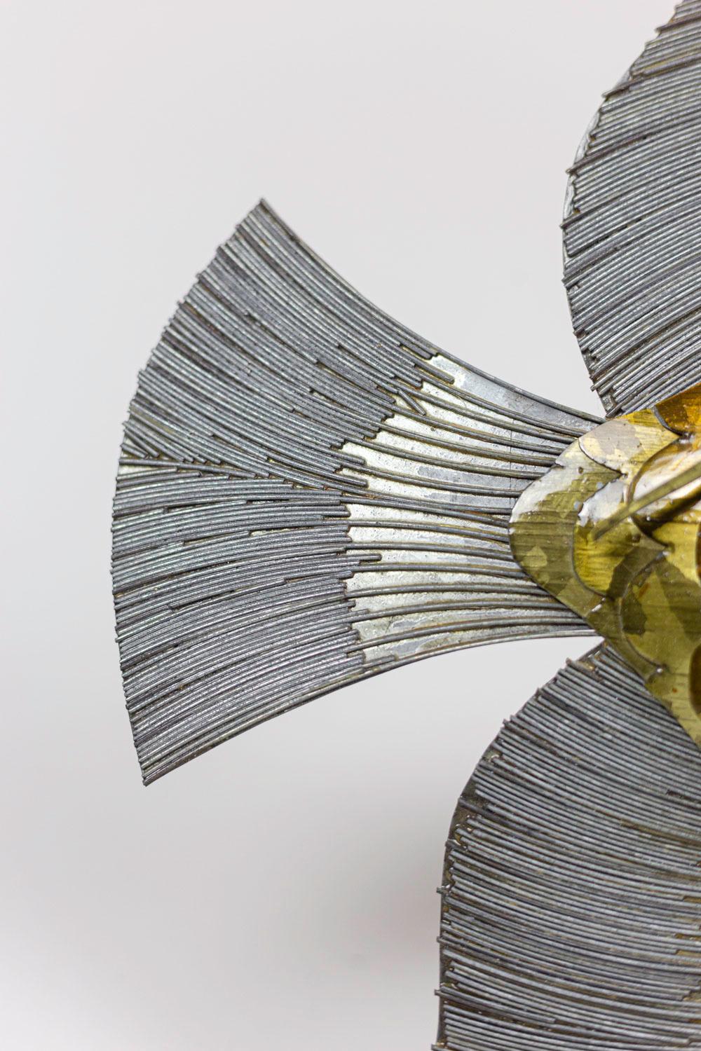 Fish in Copper, Brass and Tin Leaves, 1970s For Sale 1