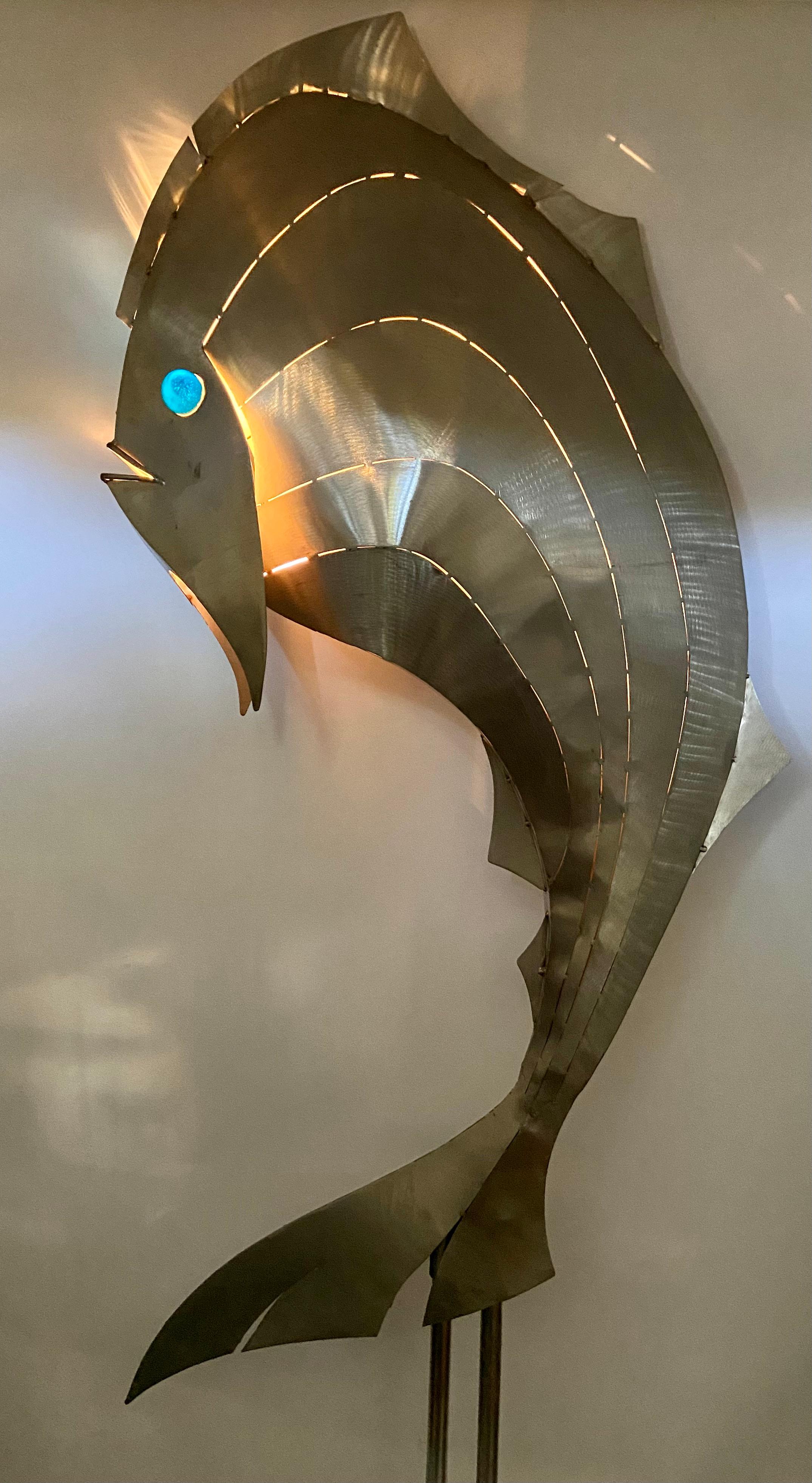Modern Fish in stainless steel. For Sale