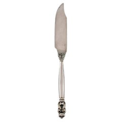 Vintage Fish Knife in Sterling Silver, Georg Jensen Style, 1930s / 40s