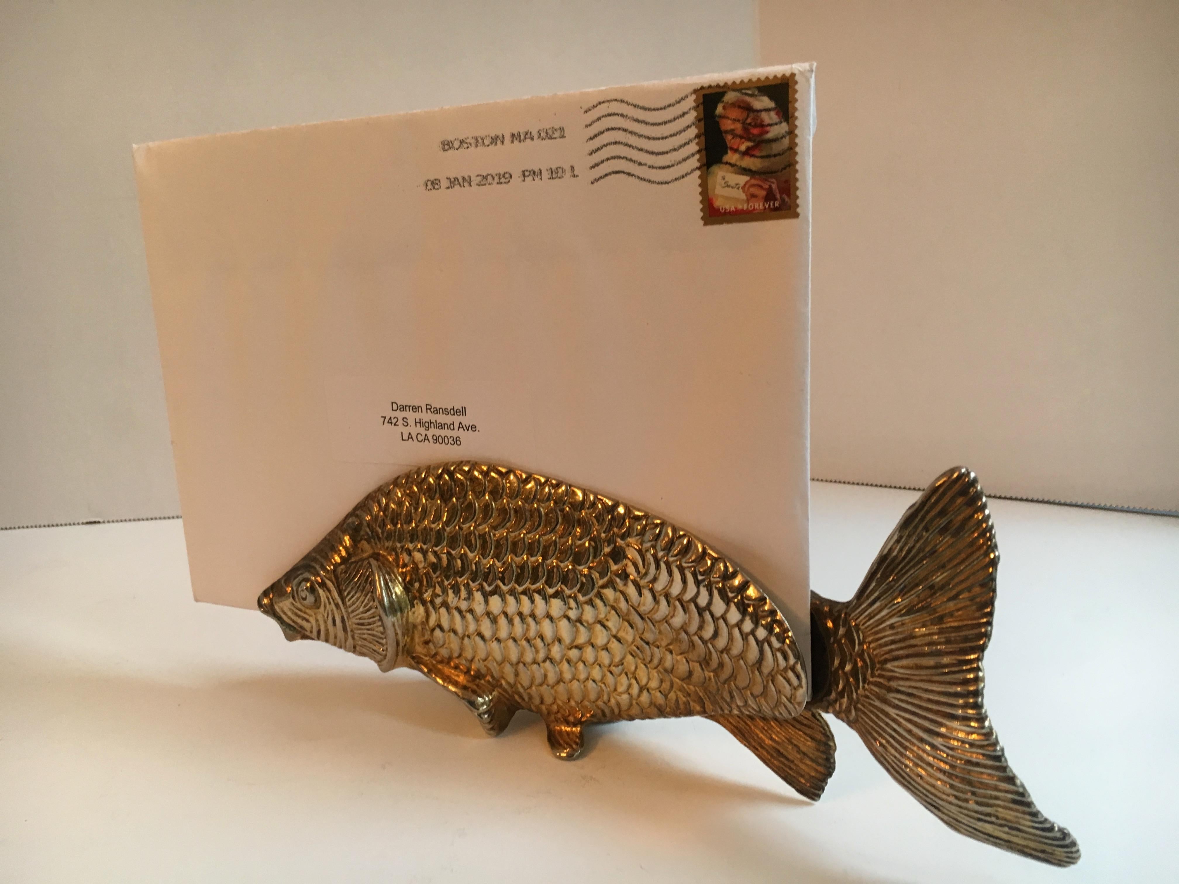 Fish Letter Holder Desk Accessory In Good Condition In Los Angeles, CA