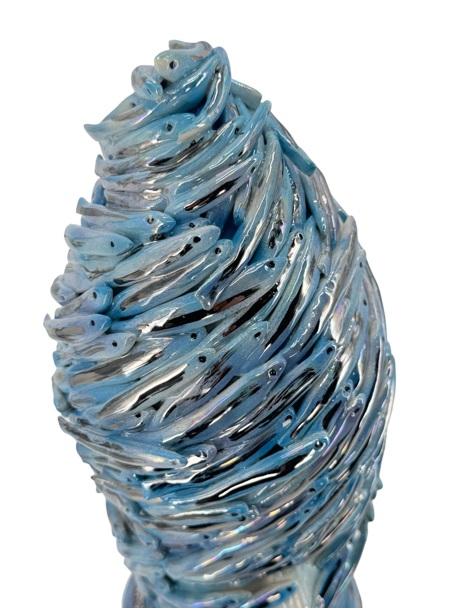 Cabeza de Pez Marino Dama. Único hecho a mano y pintado a mano. Cerámica 2024 Siglo XXI y contemporáneo en venta