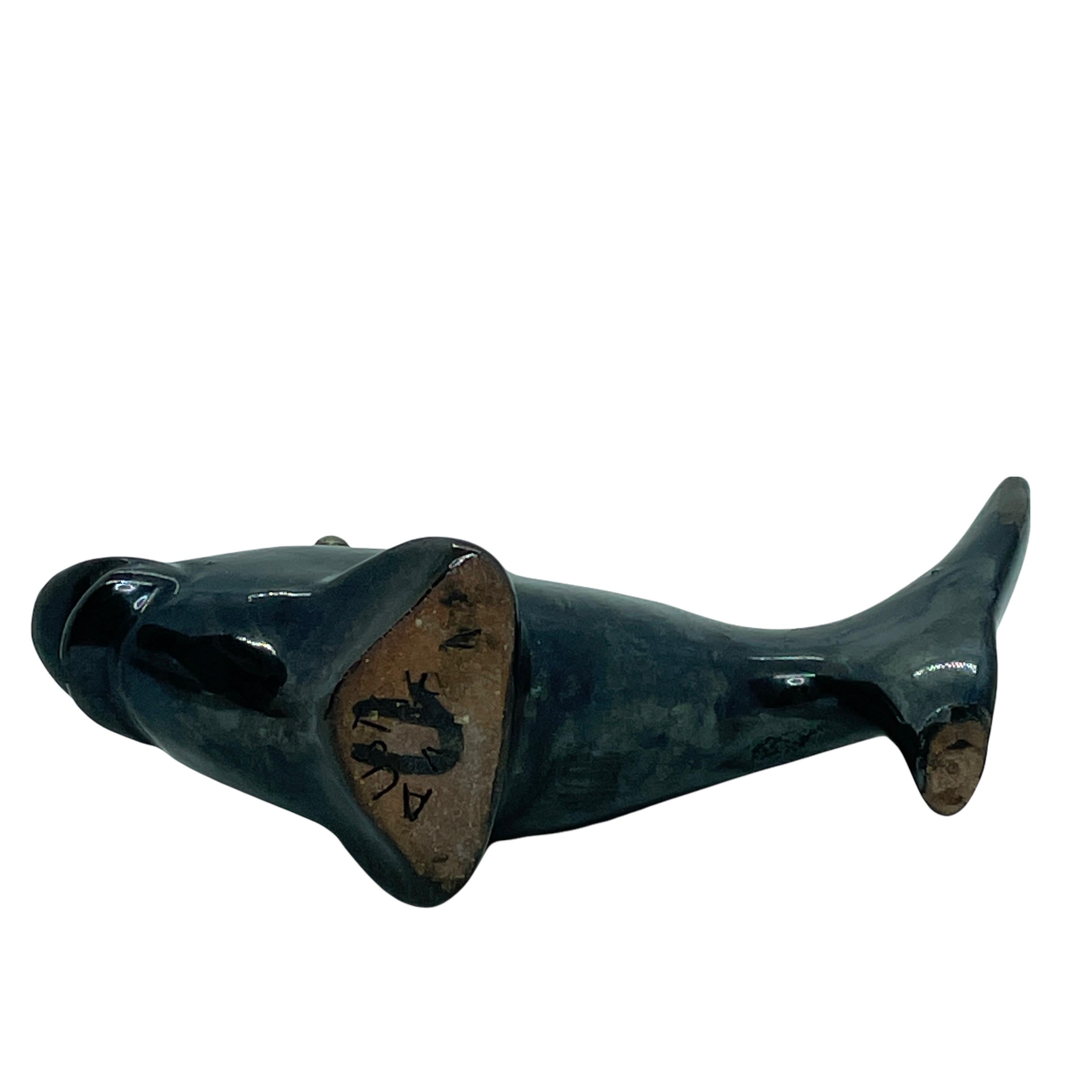 Mid-20th Century Fish Midcentury Ceramic Toothpick Stand by Leopold Anzengruber, Vienna Austria For Sale