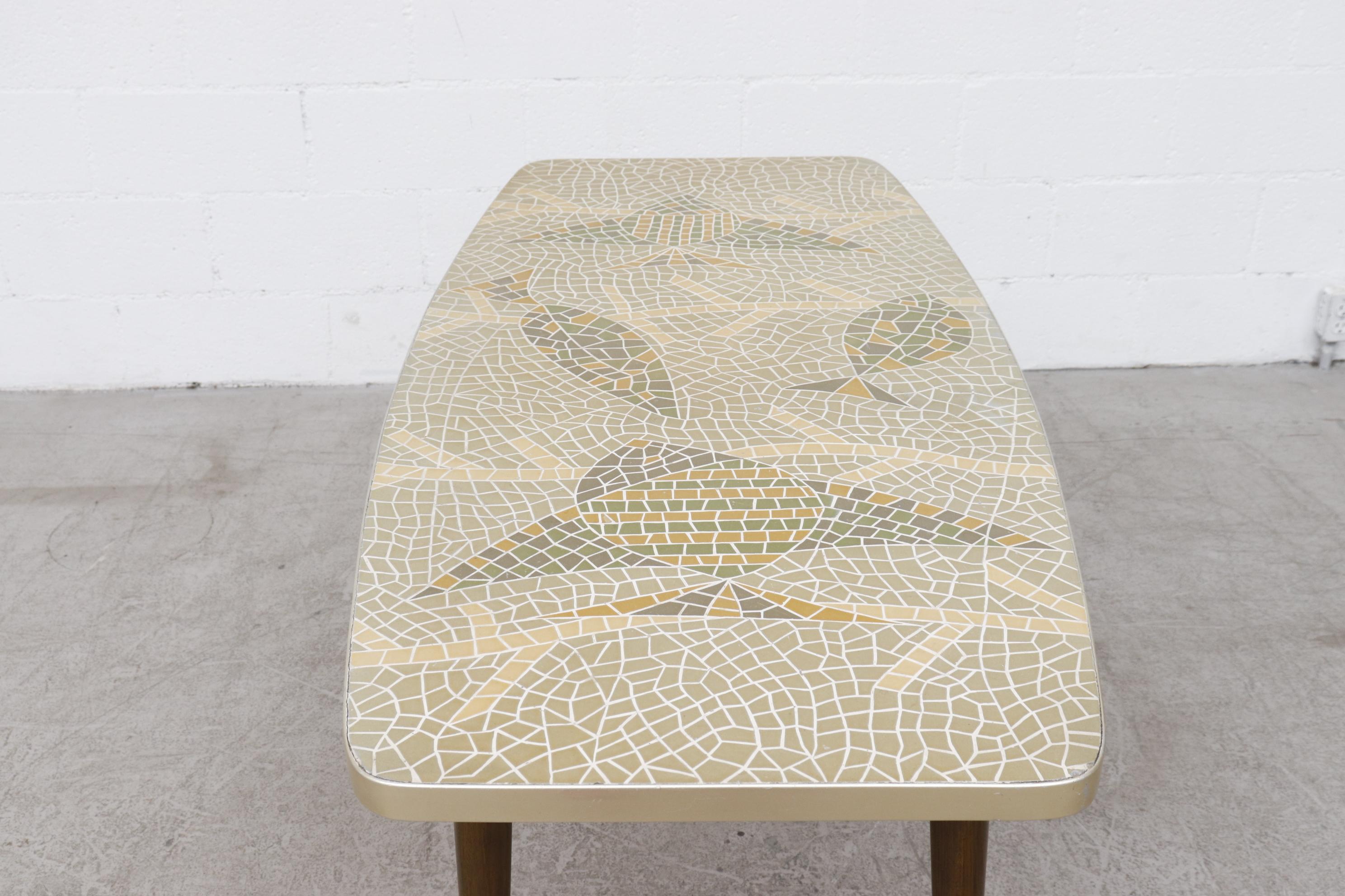 Fish Mosaic Coffee Table with Adjustable Leg Height 1