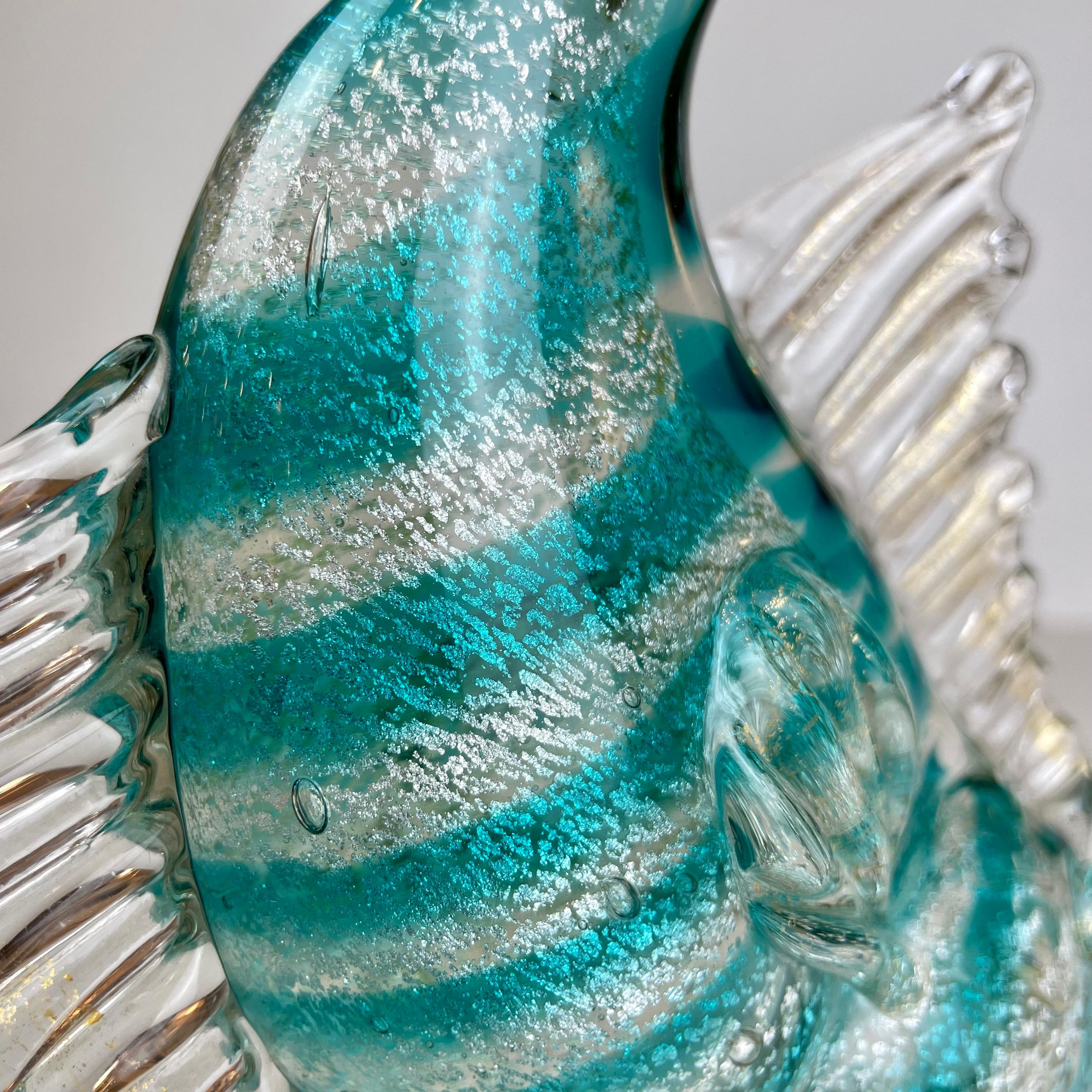 Sculpture en verre de Murano représentant un poisson, années 1960 en vente 3
